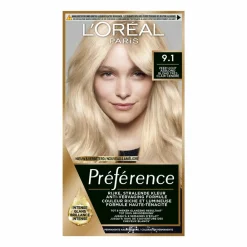 L'Oréal Préférence Permanente Haarkleuring 9.1 Zeer Licht Asblond^LOréal Hot