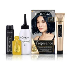 Haarkleuring<LOréal L'Oréal Préférence Permanente Haarkleuring 2.1 Blauw Zwart