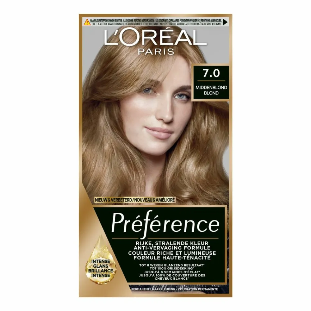 Sale L'Oréal Préférence Permanente Haarkleuring 7.0 Middenblond Haarkleuring
