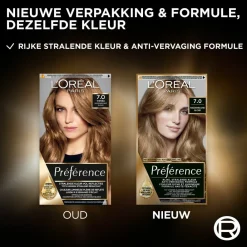 Sale L'Oréal Préférence Permanente Haarkleuring 7.0 Middenblond Haarkleuring
