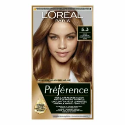 New L'Oréal Préférence Permanente Haarkleuring 5.3 Licht Goudbruin Haarkleuring