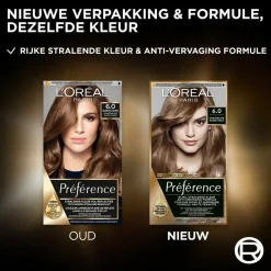 Haarkleuring<LOréal L'Oréal Préférence Permanente Haarkleuring 6.0 Donkerblond