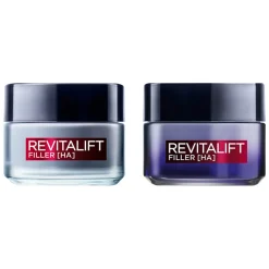 L'Oréal Revitalift Filler (HA) - Dagcrème 1x 50 ml & Nachtcrème 1x 50 ml - Pakket^LOréal Clearance