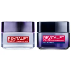 Dag- & Nachtcrème<LOréal L'Oréal Revitalift Filler (HA) - Dagcrème 1x 50 ml & Nachtcrème 1x 50 ml - Pakket