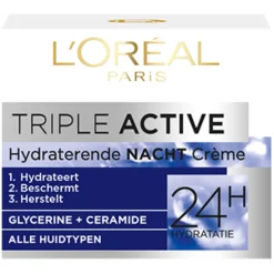 Online L'Oréal Triple Active Nachtcrème 50 ml Dag- & Nachtcrème