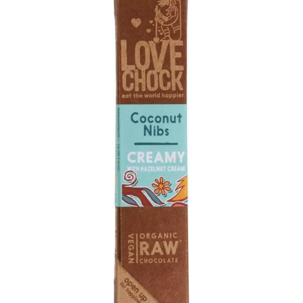 Chocolade<Lovechock Coconut Nibs Creme Bio 40 gr