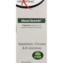 Afslankpillen<Lucovitaal Appelazijn, Chroom & B vitamines Ideaal Gewicht 48 capsules