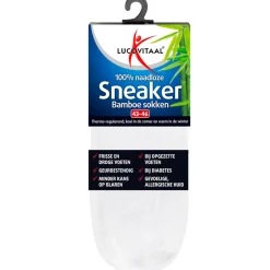 Zelfzorg<Lucovitaal Bamboe Sneakersok Wit maat 39-42 1 paar