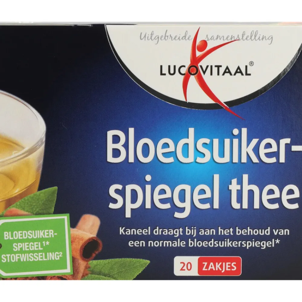 Thee<Lucovitaal Bloedsuikerspiegel Thee 20 zakjes