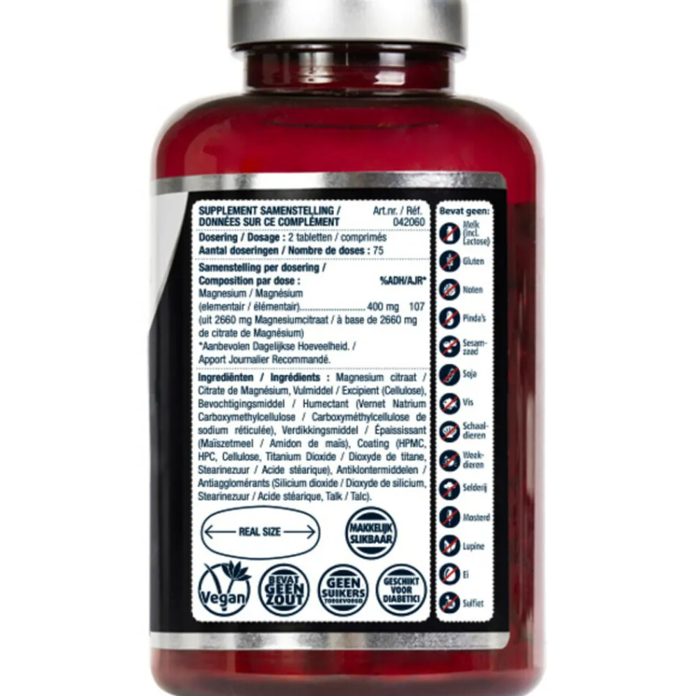 Discount Magnesium Citraat 400mg 150 tabletten Mineralen