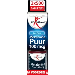 Sale Melatonine 100mcg DUO Pack 2x500 tabletten Speciale Bestanddelen