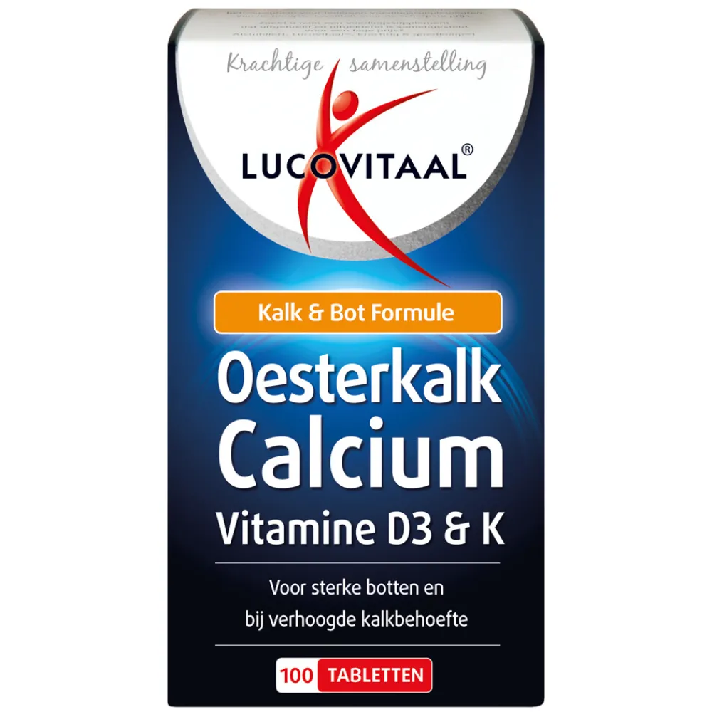 Mineralen<Lucovitaal Oesterkalk Calcium Vitamine D3 & K 100 tabletten