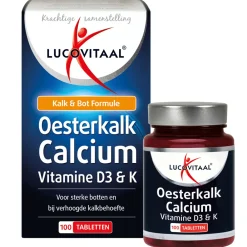 Mineralen<Lucovitaal Oesterkalk Calcium Vitamine D3 & K 100 tabletten
