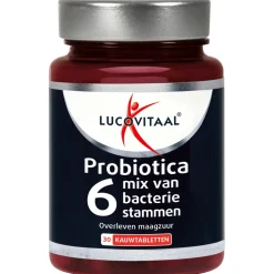Discount Probiotica Mix van 6 Bacteriënstammen 30 kauwtabletten Speciale Bestanddelen