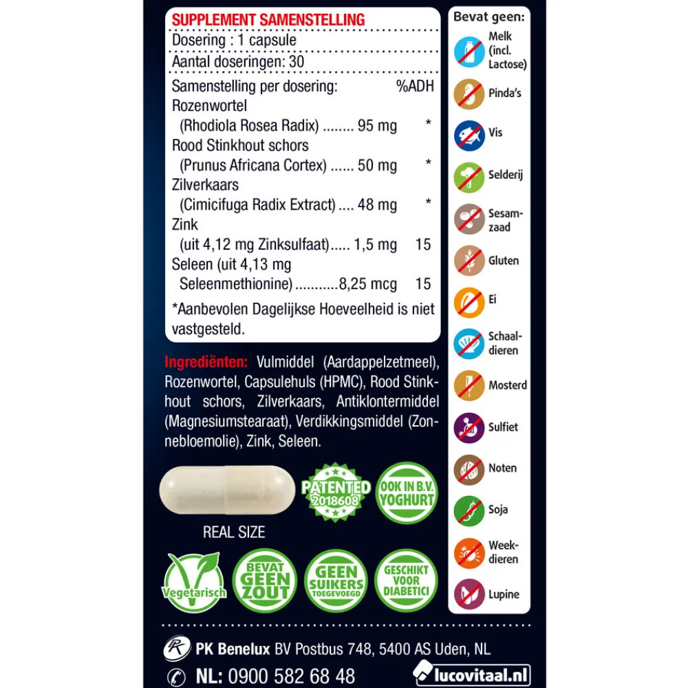 Best Prostavital Prostaat Potentie en Urinewegen 30 capsules Organen|Voor Vrouw Of Man