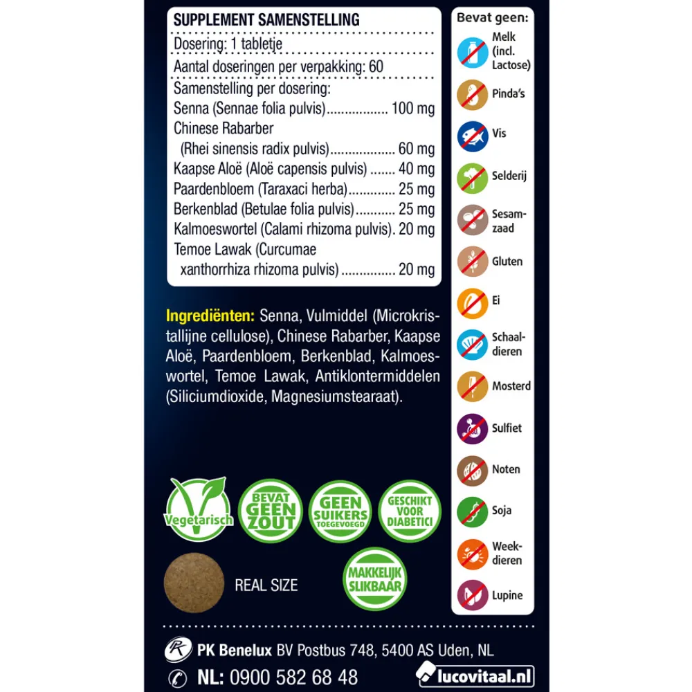 Stoelgang met Senna 60 tabletten Organen
