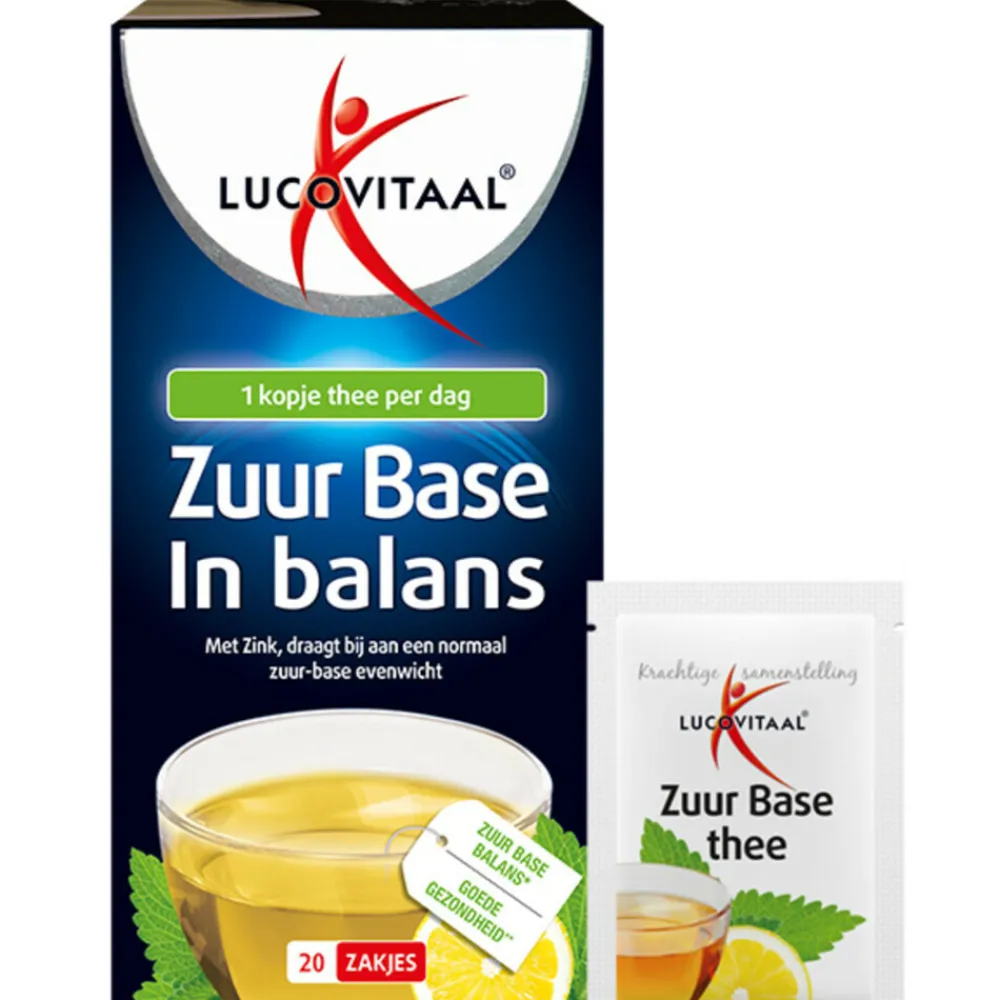 Thee<Lucovitaal Thee Zuur Base 20 stuks
