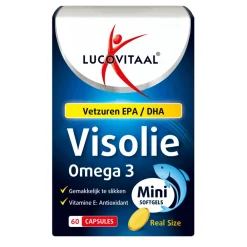 Clearance Visolie Omega 3 mini softgels 60 softgels Hart, Bloed & Cholesterol|Speciale Bestanddelen