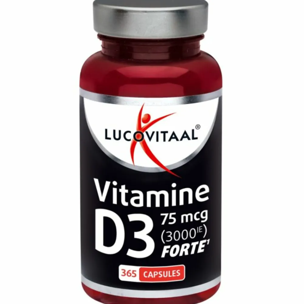 Vitaminen<Lucovitaal Vitamine D3 D3 75mcg (3000IE) Forte 365 capsules