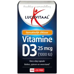 Hot Vitamine D3 25mcg 120 capsules Vitaminen