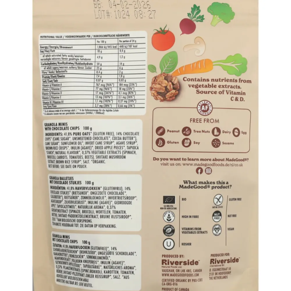 New Granola Mini's Chocolate Chip 100 gr Ontbijtgranen