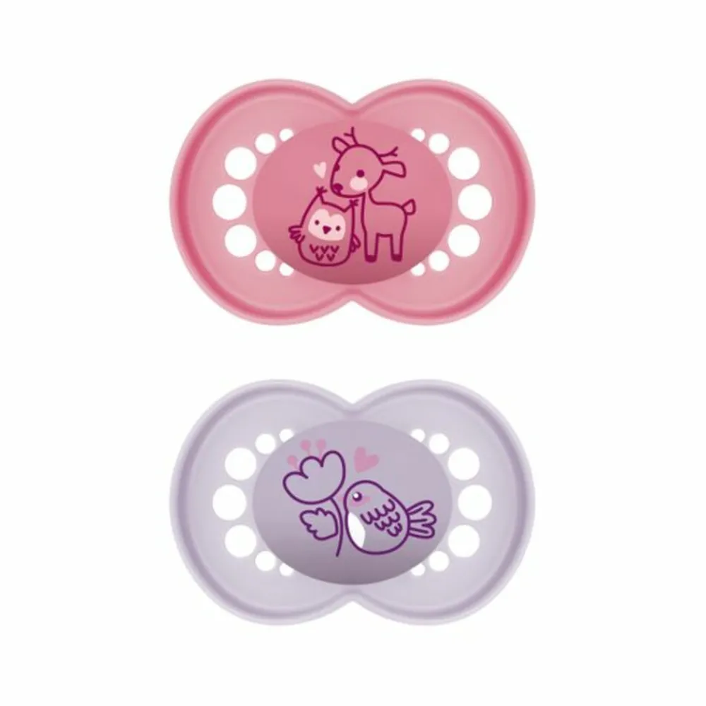 Flessen & Spenen<MAM Fopspeen Original Silikon 16+ mnd Roze 2 stuks