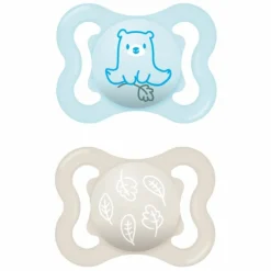 Fopspeen Supreme Silikon 0-6 mnd Blauw 2 stuks^MAM Online