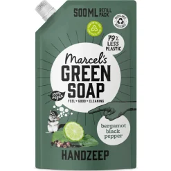 Keukenartikelen<Marcels Green Soap Marcel's Green Soap Handzeep Bergamot & Black Pepper Navulling 500 ml
