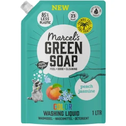Discount Marcel's Green Soap Wasmiddel Kleur Navul Perzik & Jasmijn 23 Wasbeurten 1 liter Wasmiddel