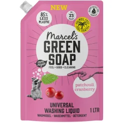 Marcel's Green Soap Wasmiddel Navul Patchouli & Cranberry 23 Wasbeurten 1 liter^Marcels Green Soap Discount