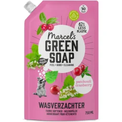 Wasverzachter<Marcels Green Soap Marcel's Green Soap Wasverzachter Patchouli & Cranberry Navulling 750 ml