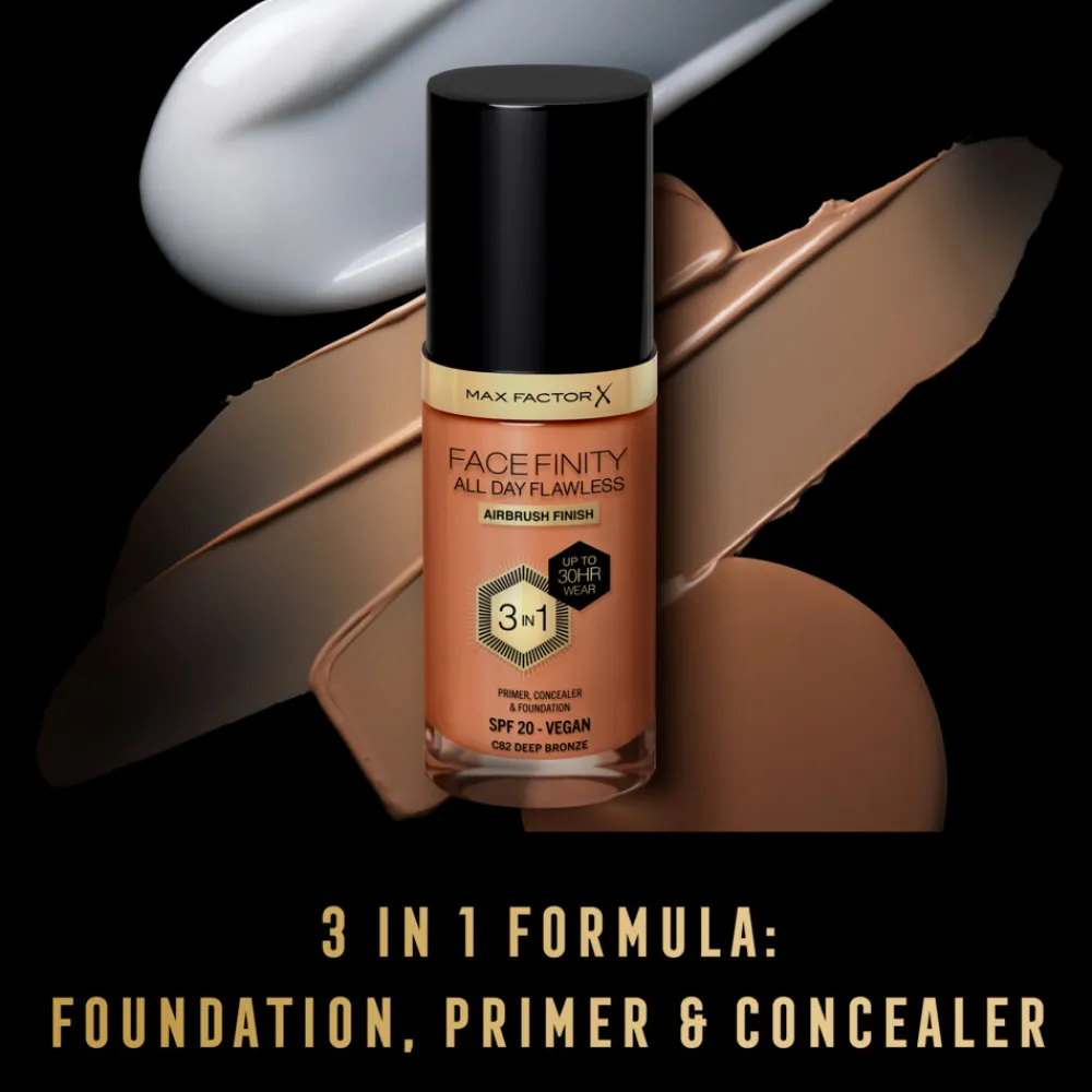 Facefinity All Day Flawless Foundation C82 Deep Bronze 34 ml^Max Factor Clearance