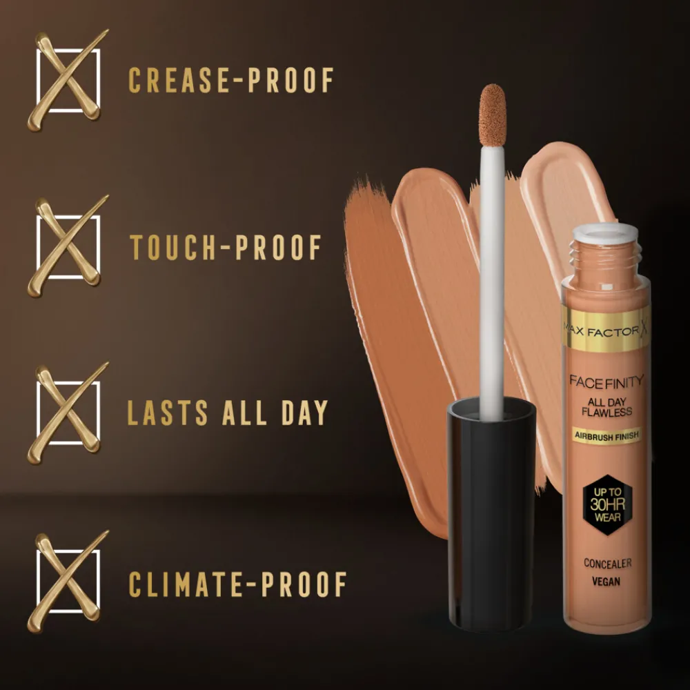 Concealer<Max Factor Facefinity All Day Flawless Concealer 080 Deep 10 ml