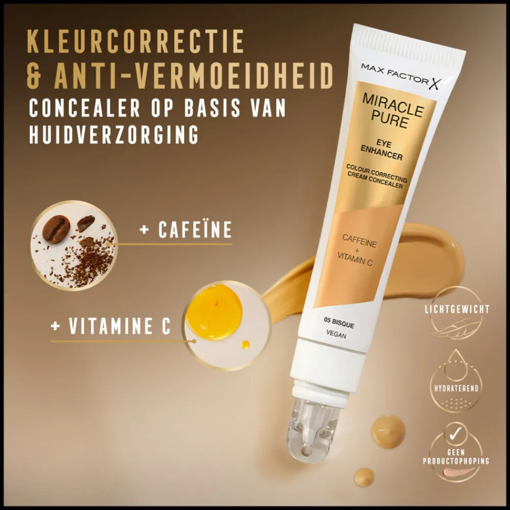 Miracle Pure Eye Enhancer Concealer 03 Peach 10 ml^Max Factor New