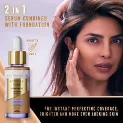 Clearance Miracle Pure 2in1 Skin Reset Serum Foundation Deep to Very Deep 30 ml Foundation