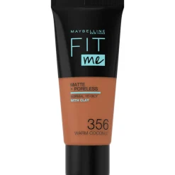 Foundation<Maybelline Fit Me Matte + Poreless Foundation 356 Warm Coconut