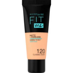 Foundation<Maybelline Fit Me Matte + Poreless Foundation 120 Classic Ivory