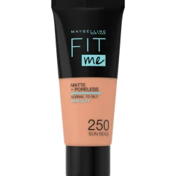 Fit Me Matte + Poreless Foundation 250 Sun Beige^Maybelline Outlet