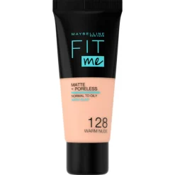 Clearance Fit Me Matte + Poreless Foundation 128 Warm Nude Foundation