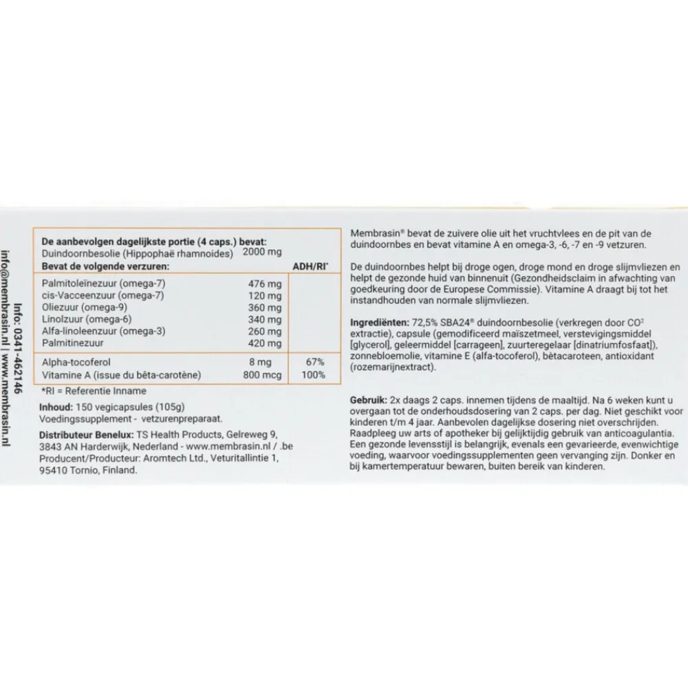Duindoornbesolie 150 capsules^Membrasin Outlet