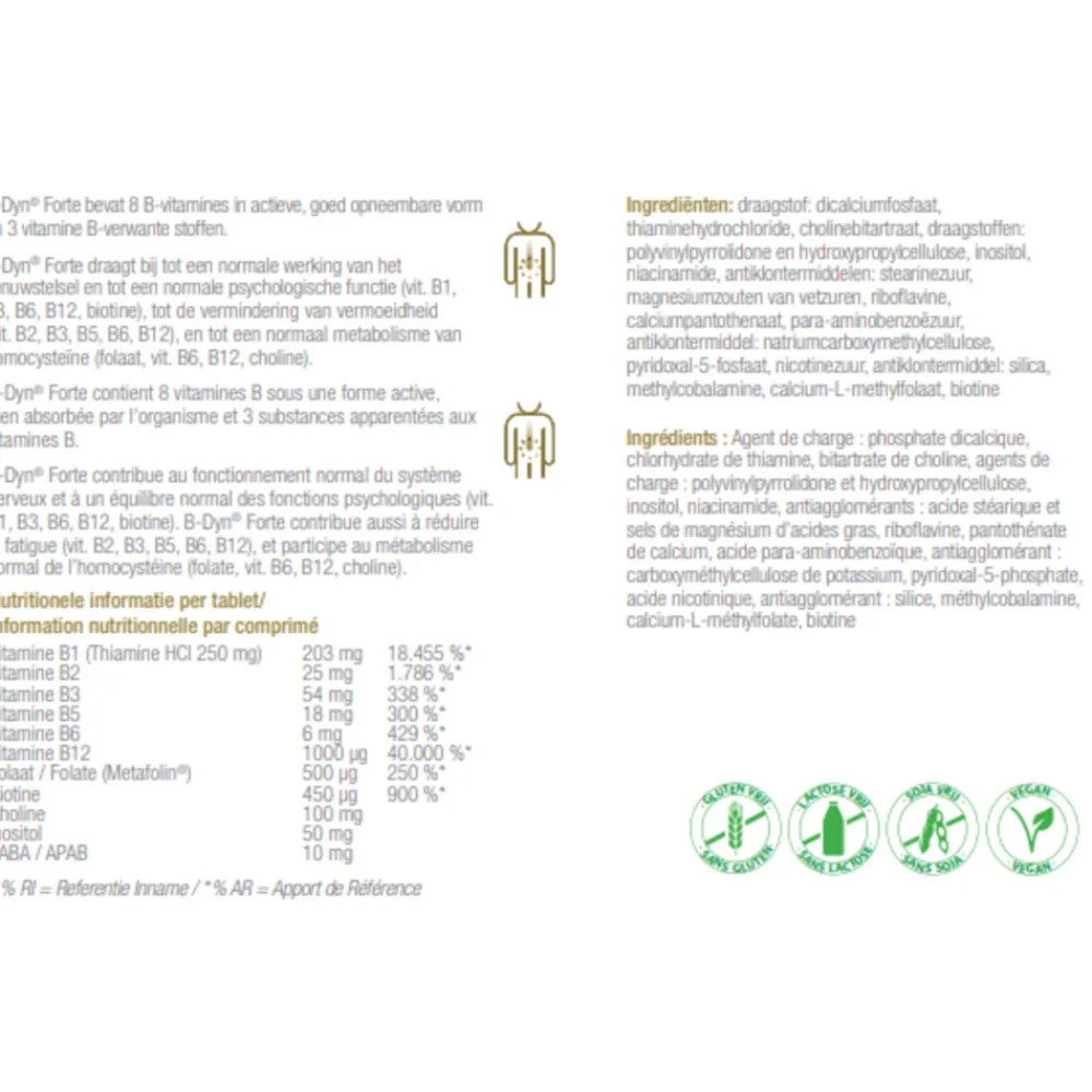 Vitaminen<Metagenics B-Dyn Forte 90 tabletten