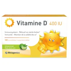 Vitaminen<Metagenics Vitamine D 400Iu Limoensmaak 168 kauwtabletten