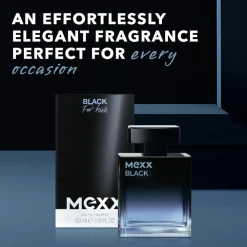 Black for Men Eau de Toilette 50 ml^Mexx Clearance
