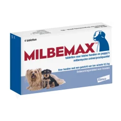 Ontworming Tabletten Hond 0,5 - 10 kg 2 x 2 tabletten^Milbemax Outlet