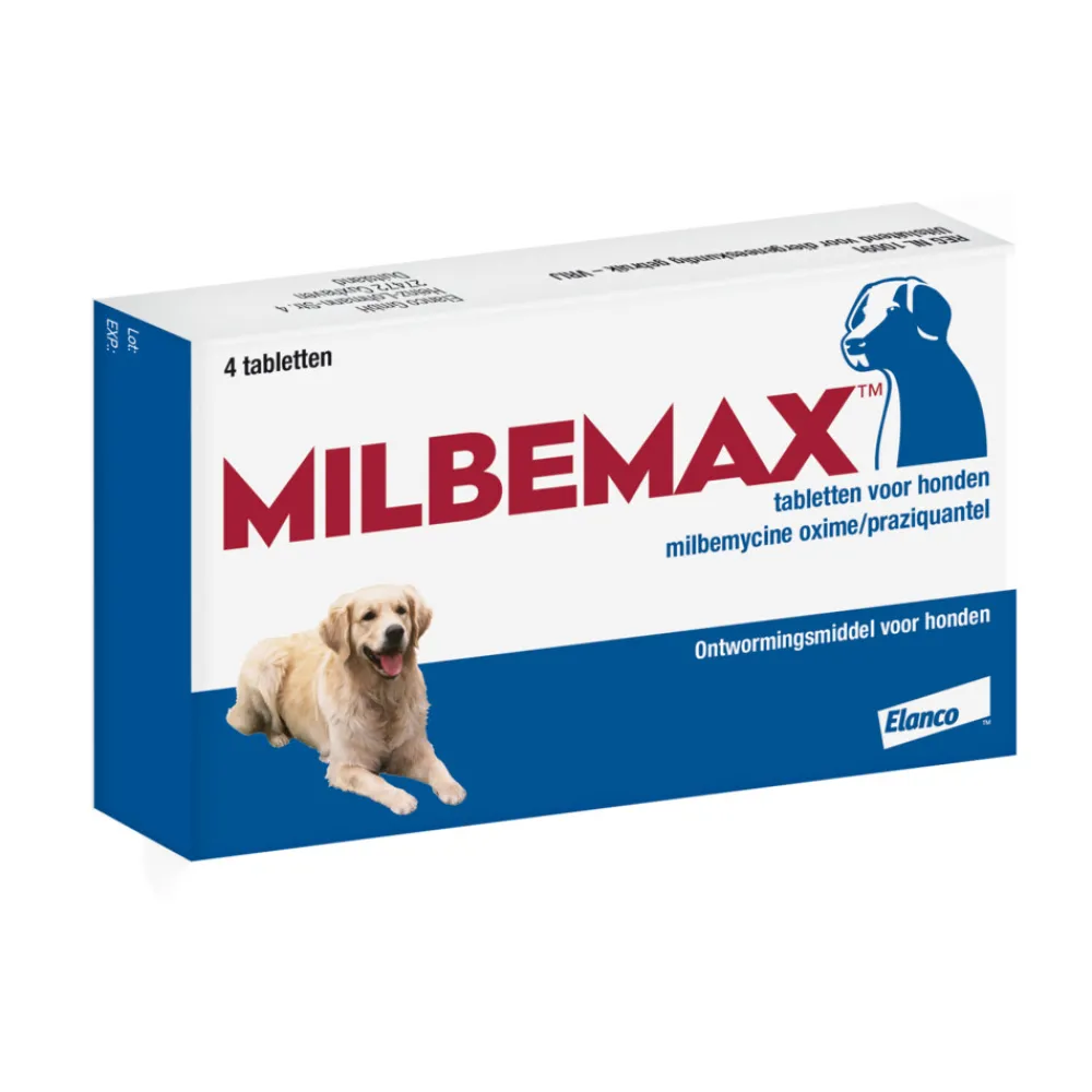 Ontworming Tabletten Hond 5 - 25 kg 2 x 2 tabletten^Milbemax Clearance
