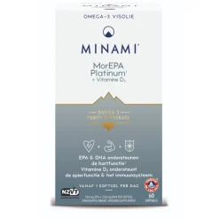 MorEPA Platinum + Vitamine D3 60 softgels^Minami Sale