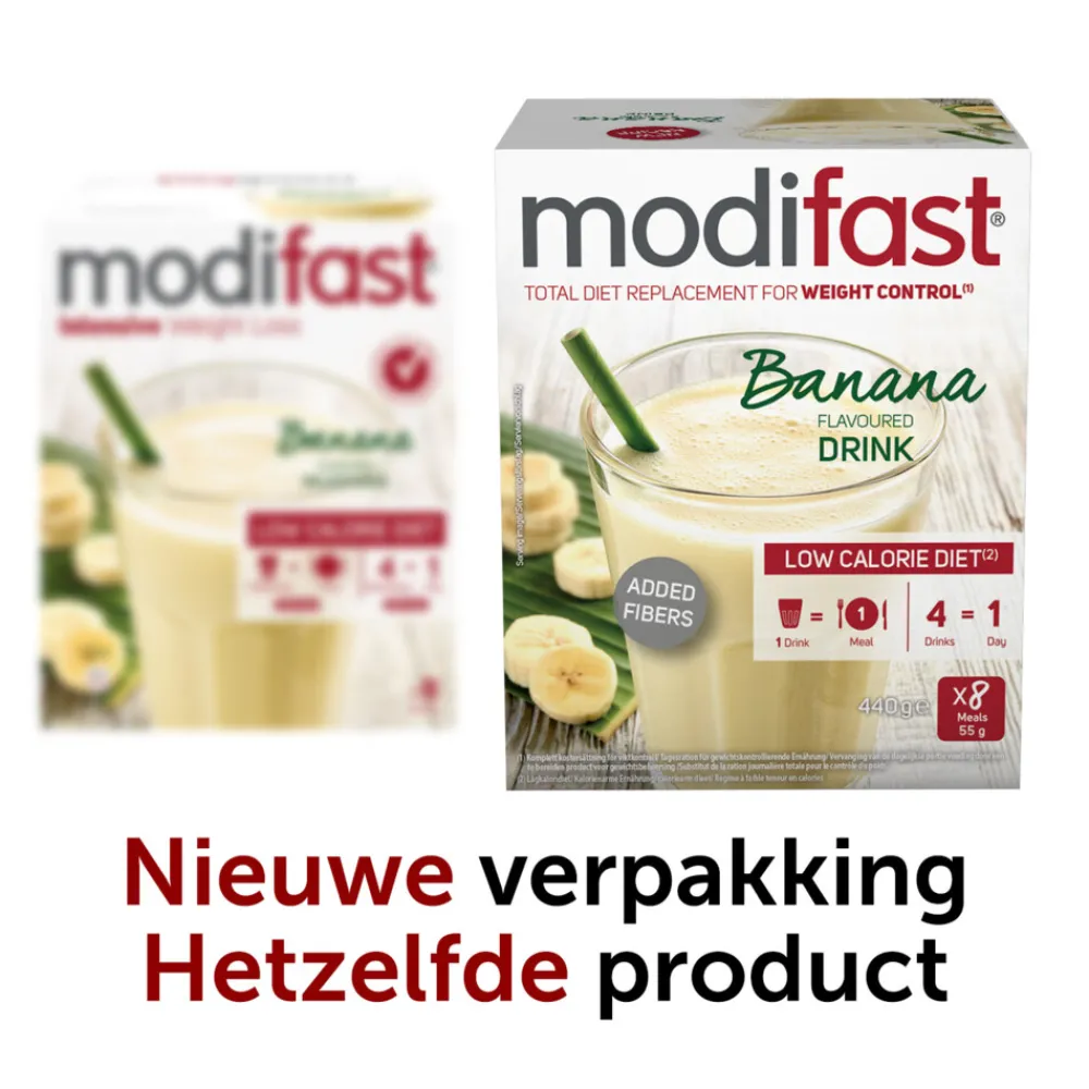 Dranken<Modifast Intensive Milkshake Banaan 8 x 55 gr
