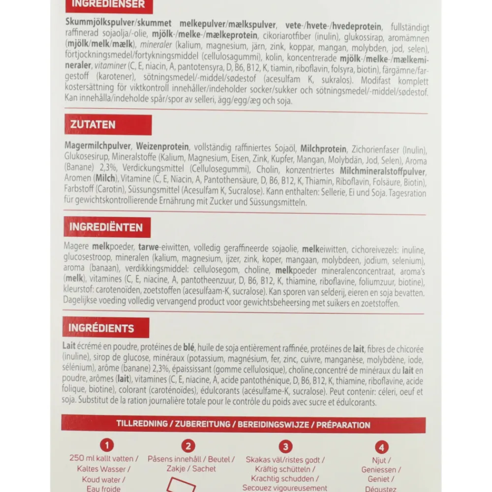 Dranken<Modifast Intensive Milkshake Banaan 8 x 55 gr