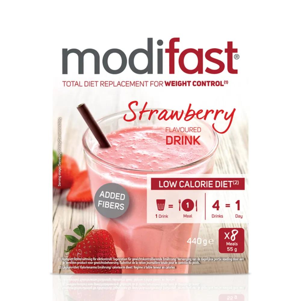 Intensive Milkshake Aardbei 8 x 55 gr^Modifast Hot
