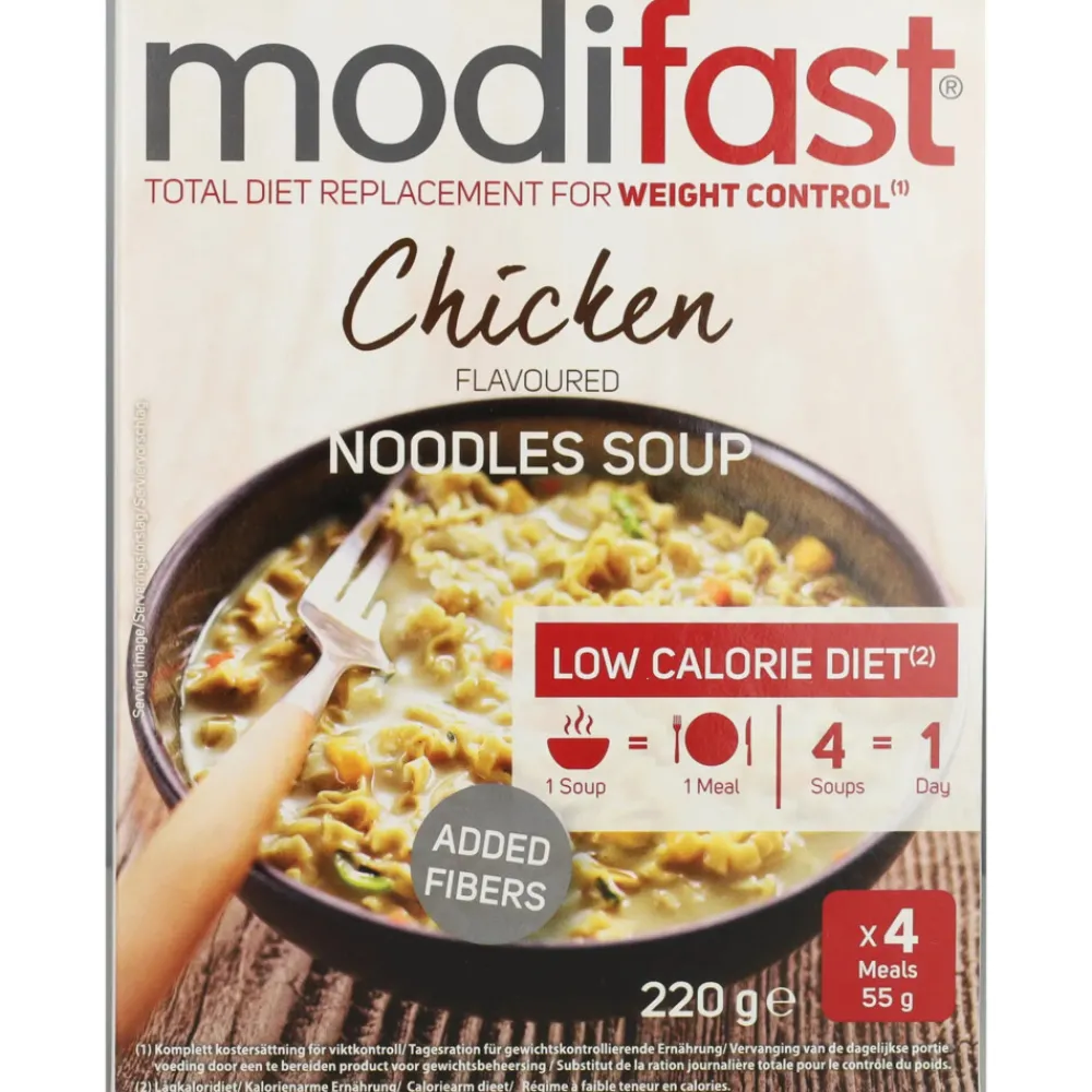 Soepen & Sauzen|Maaltijdvervangers<Modifast Intensive Noodles Soep Chicken 220 gr